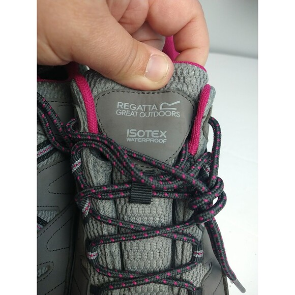 Regatta Great Outdoor Woman 9 Lady Holcombe Low Grey Pink Hiker Active Outddor - Picture 3 of 11